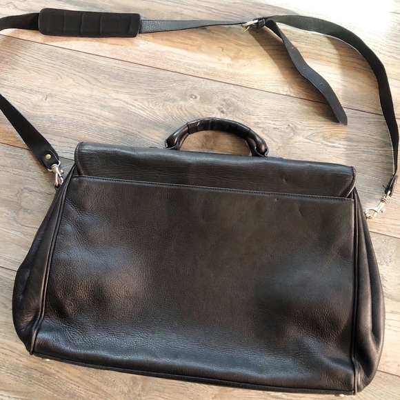 Vintage black leather Bally briefcase attaché bag - Picture 2 of 10
